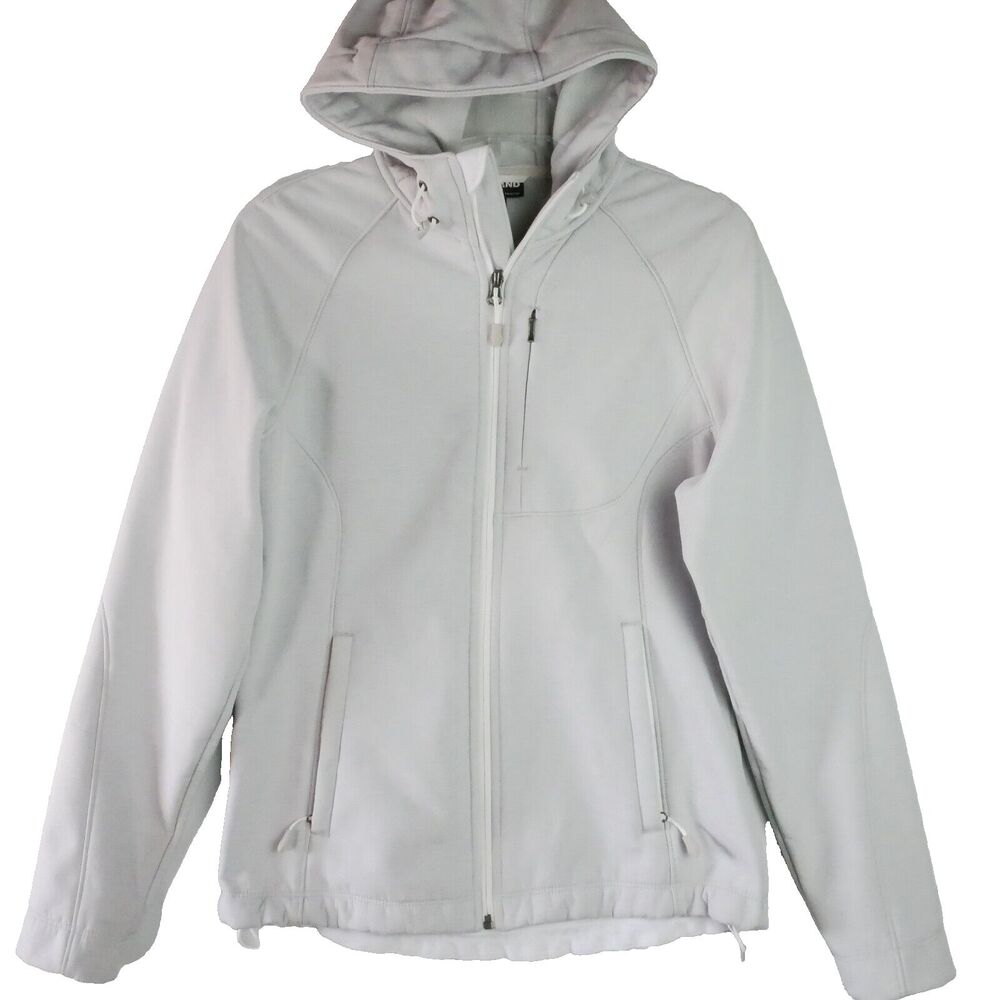 Kirkland Signature Women SIze S Jacket Softshell Hood Full Zip Fleece Lined Gray